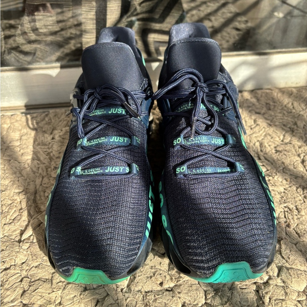 JSLEAP Dark Blue Mens Running Shoes Walking Non Slip Blade Type Sneakers Size 13